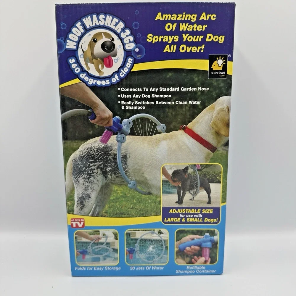 Woof Washer 360 Adjustable Dog Washing Hose Sprayer Open Box Bulbhead